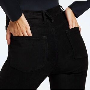 Good American Good Legs Faux Suede Pants High Rise Black Sz 10/30